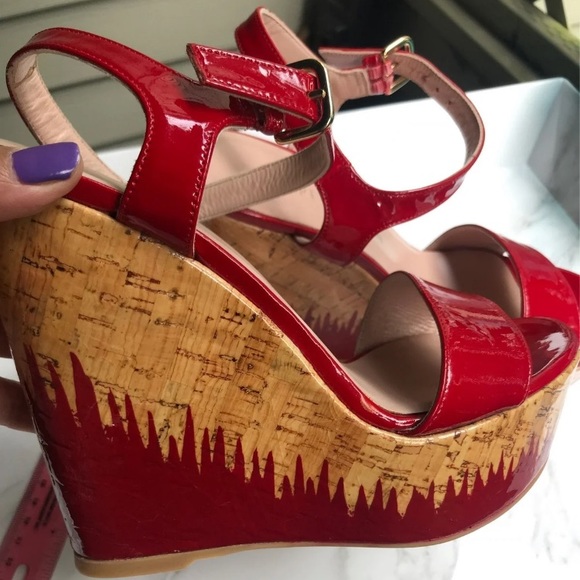 Stuart Weitzman wedge sling sandals - Picture 7 of 10